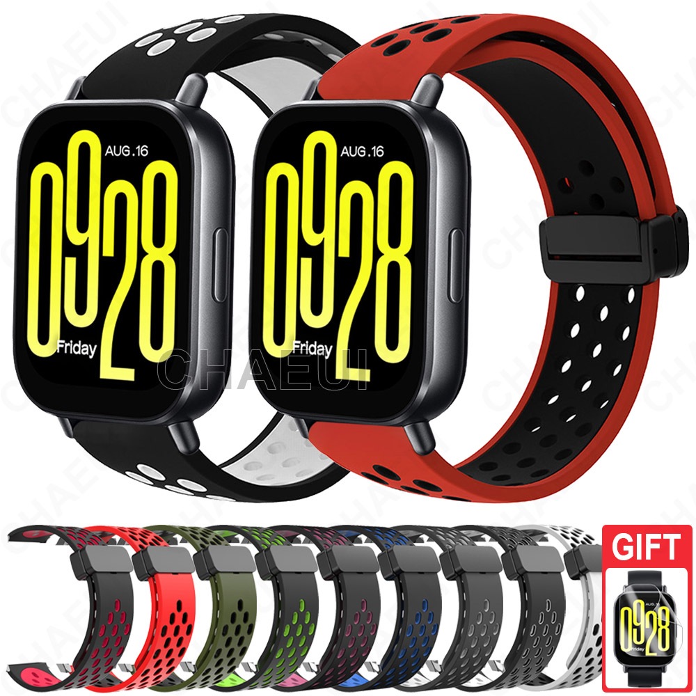 สายซิลิโคน Double Color Band Magnetic Buckle Replacement สําหรับ Redmi Watch 5 Active Lite