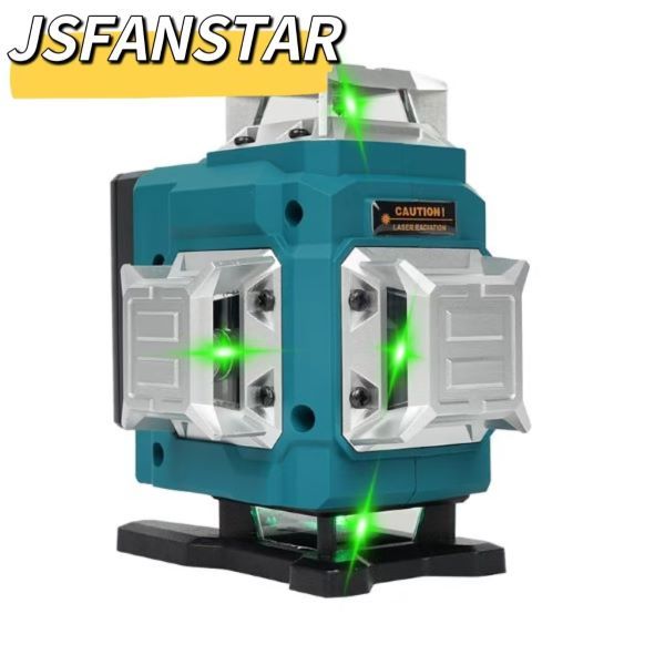 JSFANSTAR， ความแม่นยำสูง 16 เส้นเลเซอร์สีเขียวระดับการติดตั้งพื้นในร่มและกลางแจ้งอเนกประสงค์