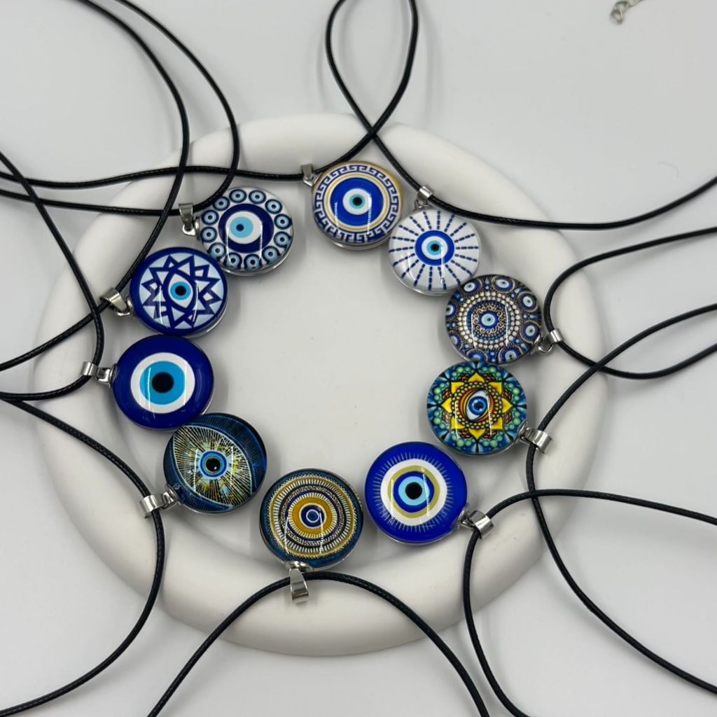 Blessed Evil Eye สร้อยคอผู้หญิงผู้ชาย Lucky Protection Simple Blue Eye จี้ Clavicle Chain ของขวัญอุปกรณ์เสริม