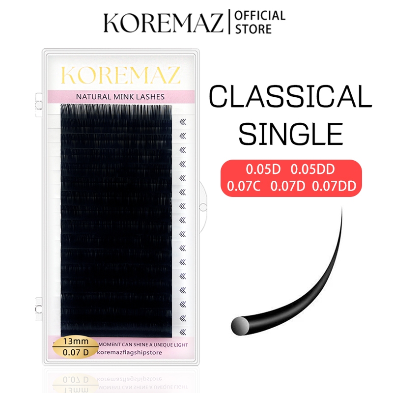 Koremaz ใหม่ ขนตาปลอม ขนมิงค์นุ่ม ธรรมชาติ 16 แถว C D DD+ คุณภาพสูง สําหรับร้านเสริมสวย – โปรปัง