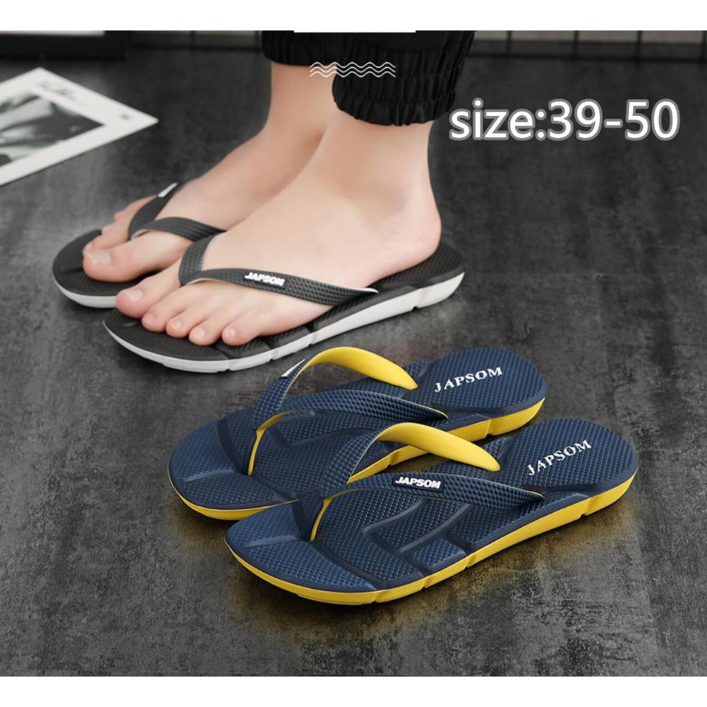 ขนาด: 39-50 ขนาดใหญ่ Flip-Flops รองเท้าแตะผู้ชายรองเท้าแตะเป็นมิตรกับสิ่งแวดล้อม EVA แฟชั่น Anti-Slip Ultra-Light Super Soft 46 47 48 4