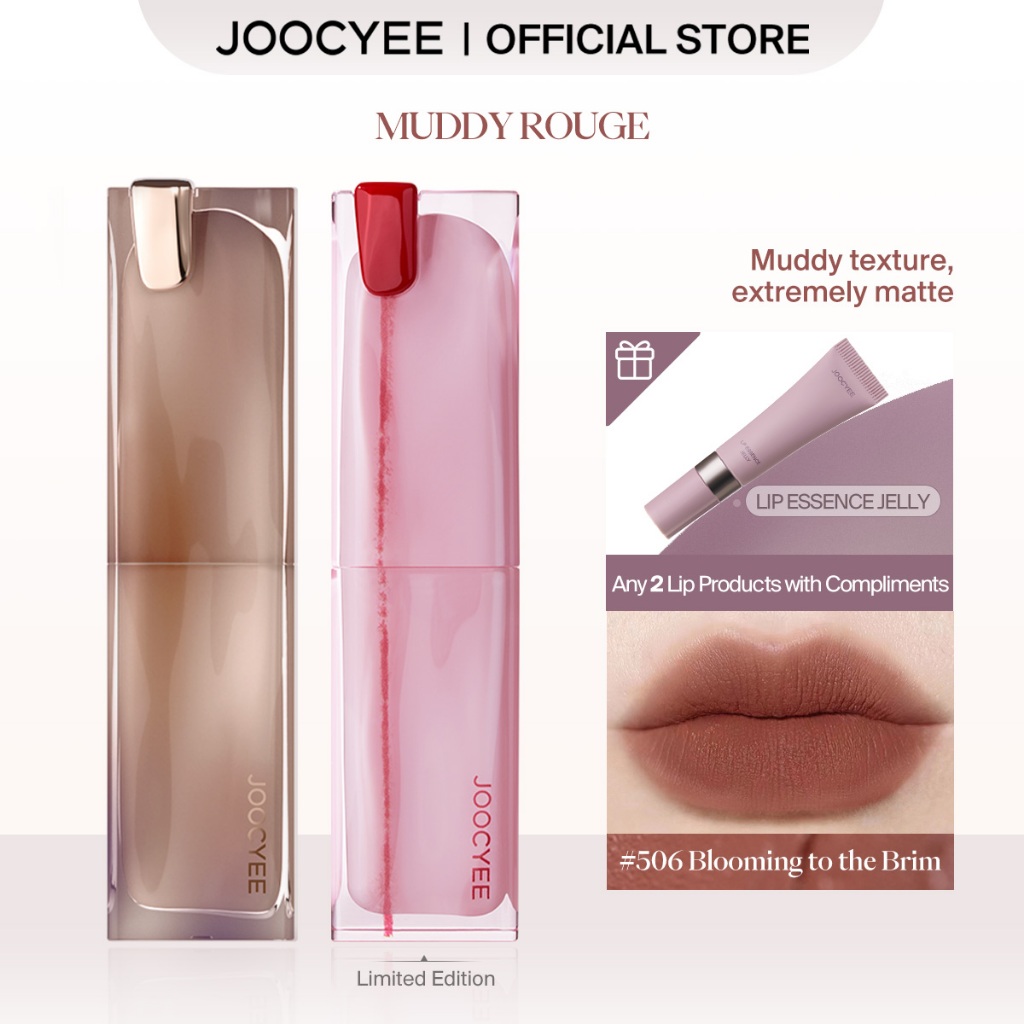 Joocyee ลิปสติก เนื้อแมตต์ เรียบเนียน ครีมมี่ ติดทนนาน
