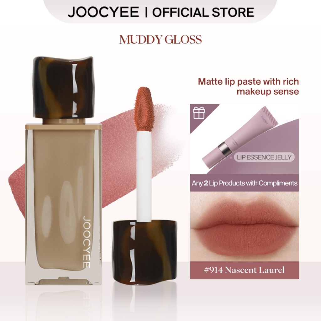 Joocyee MUDDY GLOSS ลิปกลอส น้ําหนักเบา ติดทนนาน