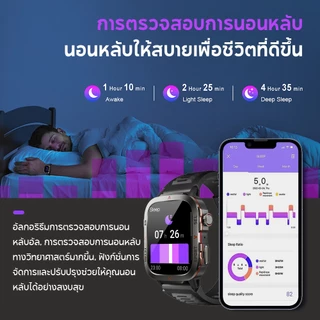 Aolon Tetra S5 สมาร์ทวอทช์พร้อมเข็มทิศ 1 ATM ไฟฉาย สำหรับผู้ชาย เล่นกีฬา ฟิตเนส แบตเตอรี่ใช้งานได้นาน