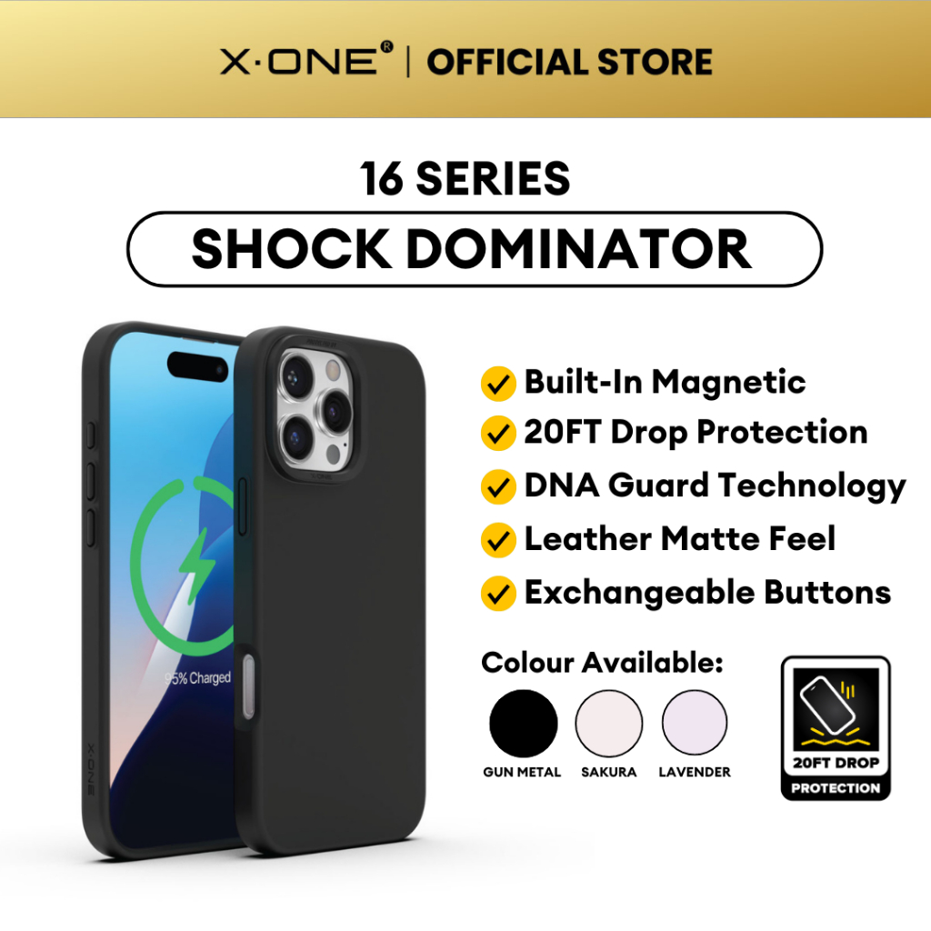 X.one Shock Dominator เคสแม่เหล็กสําหรับ i Phone 16 Pro Max/16 Pro/16 Plus/16