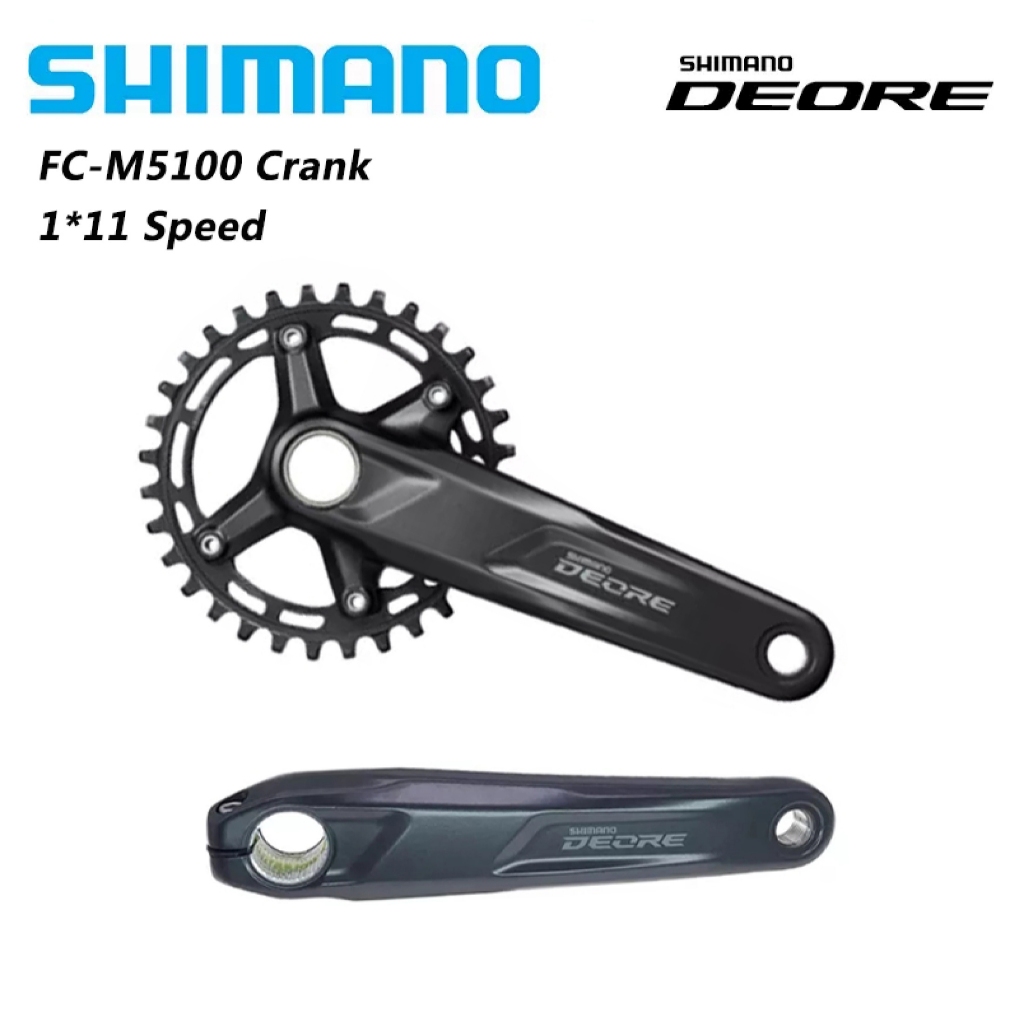 Shimano DEORE FC M5100 ชุดข้อเหวี่ยงโซ่ ความเร็ว 1x11 1x11 170 มม. 175 มม. 32T 30T 11s พร้อม BB52