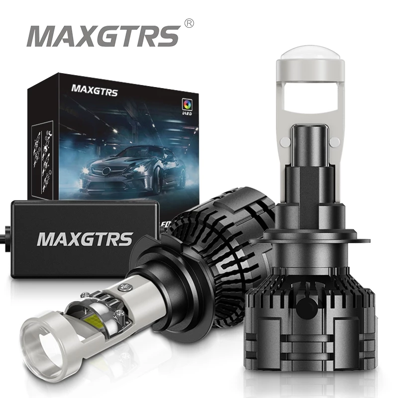 Maxgtrs 2x H4 Hi/Lo H7 Bi-Led โปรเจคเตอร์เลนส์ H11 9005 HB3 9006 HB4 ไฟหน้ารถหลอดไฟ Canbus Lampada 6000K Mini หมอกโคมไฟ 12V LHD RHD