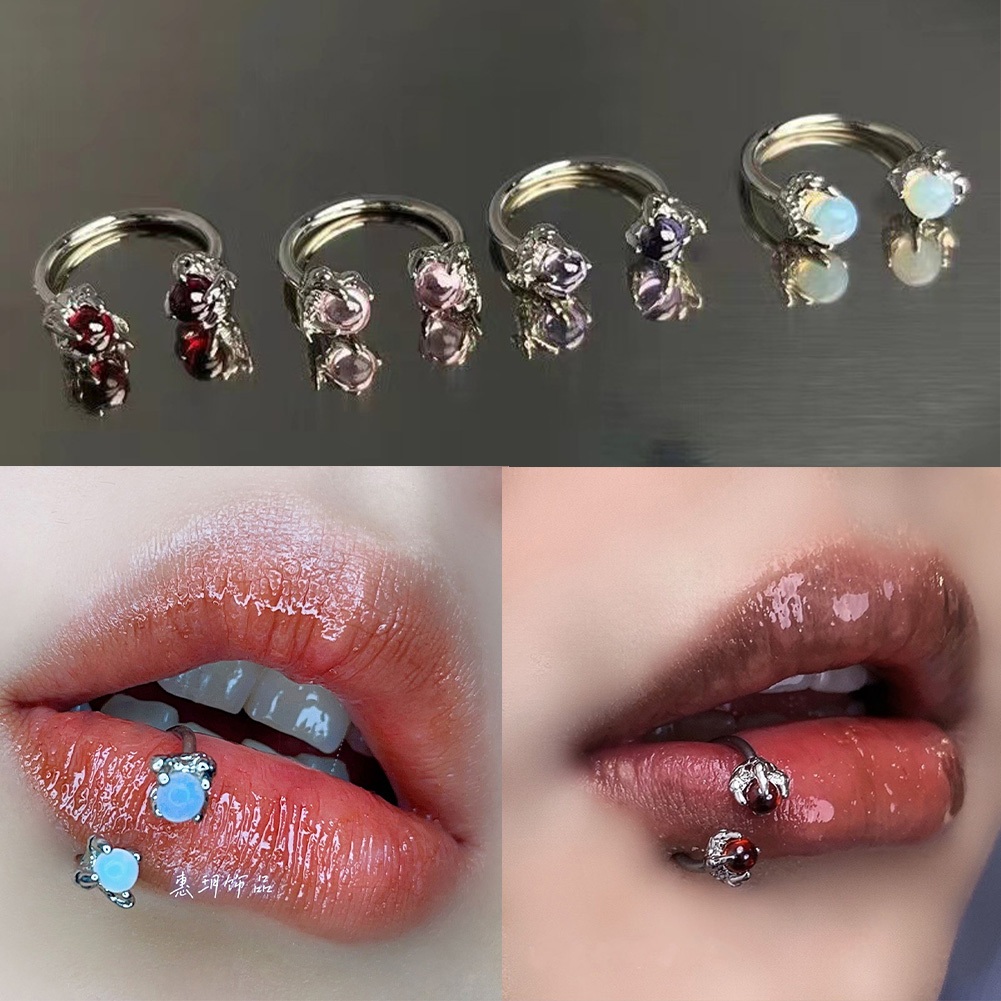 1 ชิ้นบุคลิกภาพหลายสี Glamorous Trend Body Piercing Jewellery Septum C Labret แหวน