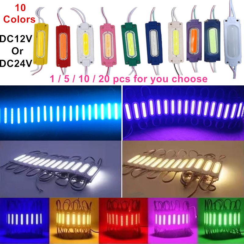รถจักรยานยนต์ Accesories DC12V โมดูลสั้น Cob ไฟ Led กันน้ํา, 24V โมดูลรถบรรทุกด้านข้าง Marker ไฟแสดงสถานะ Cob 6 Led Super Bright โคมไฟเตือน