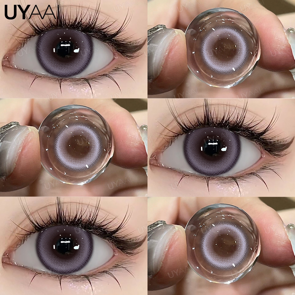 New Arriveduyaai 2 ชิ้น\ คู่ Halo สีม่วงคอนแทคเลนส์สีคอนแทคเลนส์สีม่วงคอนแทคเลนส์ที่ไม่ใช่สายตาสั้น