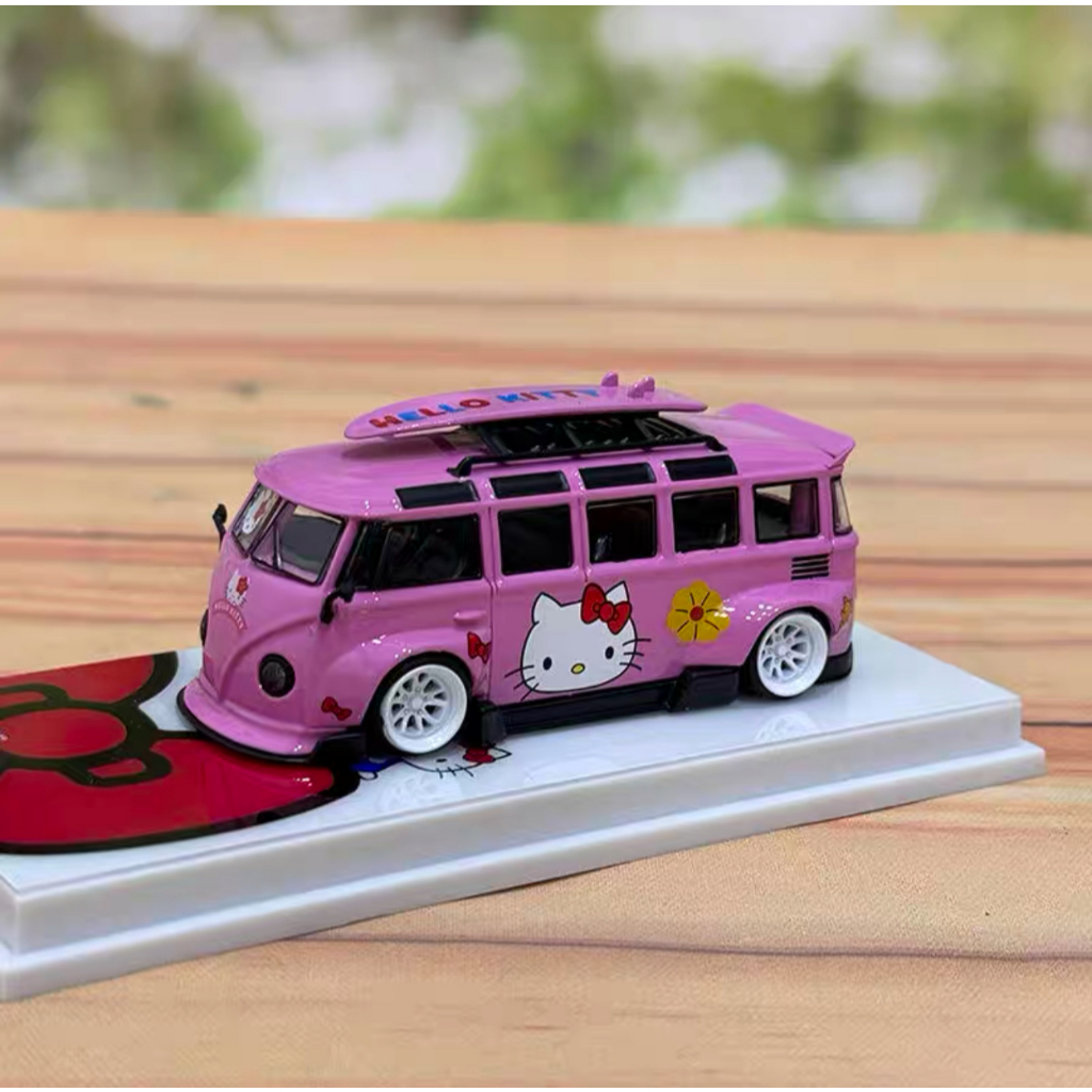 【⭐24ชม.⭐ LF 1/64 RWB T1 BUS จําลอง Die casting รถหัตถกรรมตกแต่งคอลเลกชันของเล่นเครื่องมือ