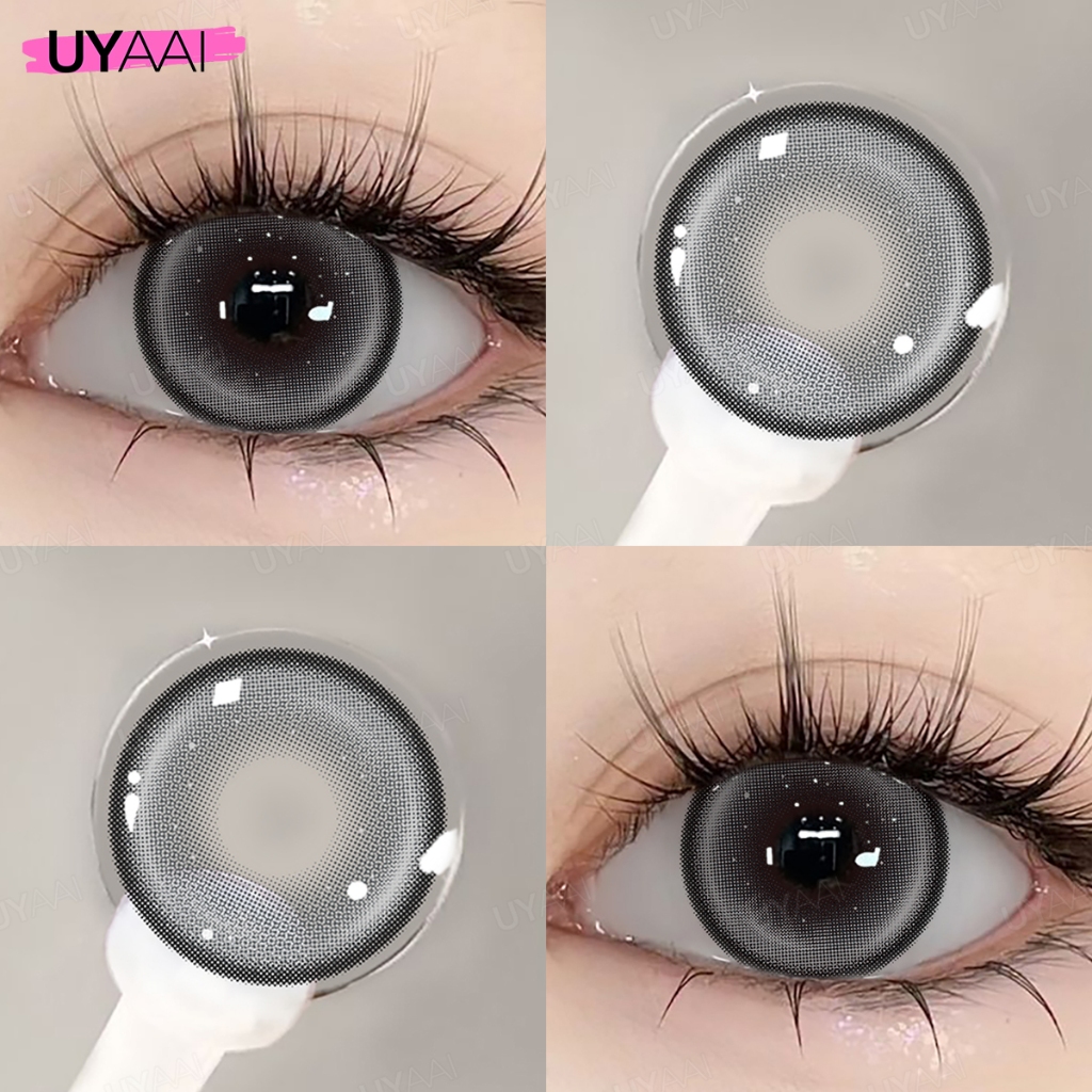 New Arriveduyaai 2 ชิ้น\ คู่เงินสีเทาคอนแทคเลนส์สีสีเทาสีเทาสีเทาคอนแทคเลนส์สายตาสั้นคอนแทคเลนส์