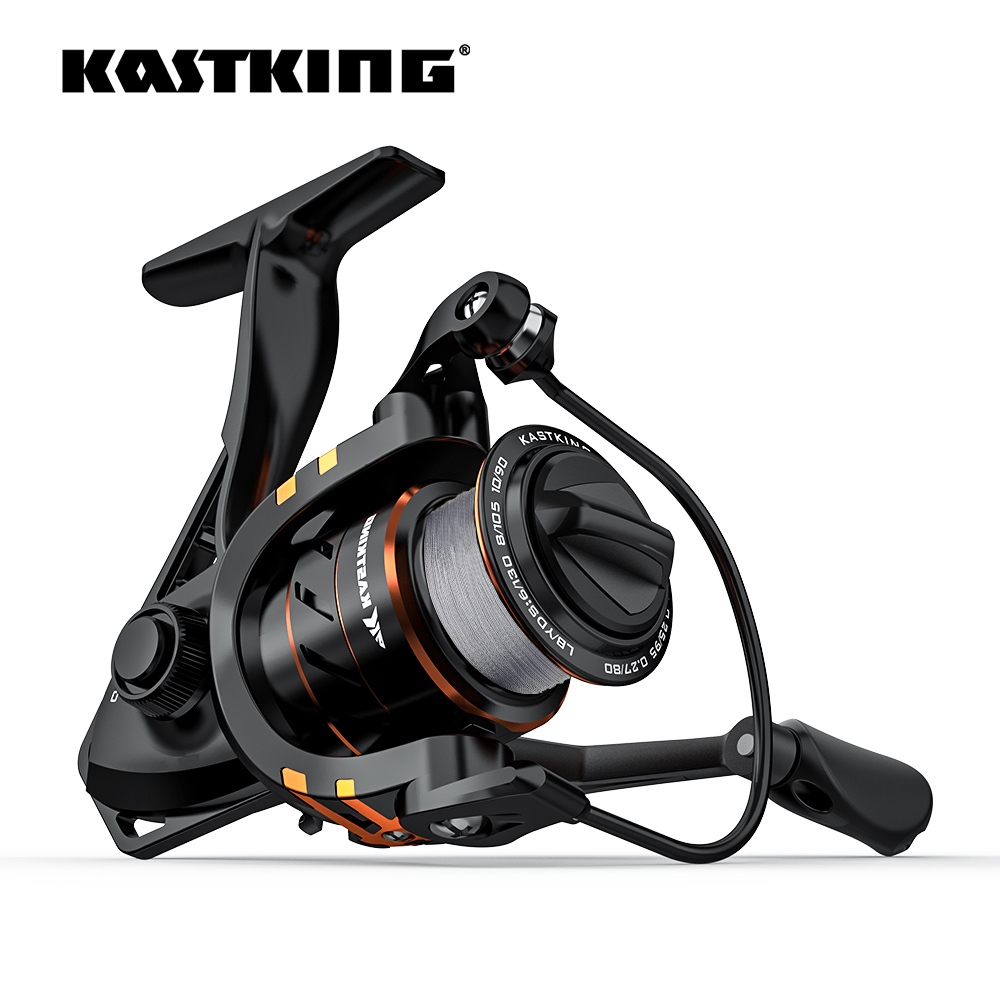 รอกหมุน KastKing Royale Legend lll - Pre-Spooled, พลังลาก 8 กก., อัตราทดเกียร์ 5.2:1, ตลับลูกปืน 5+1 สําหรับตกปลาน้ําจืด
