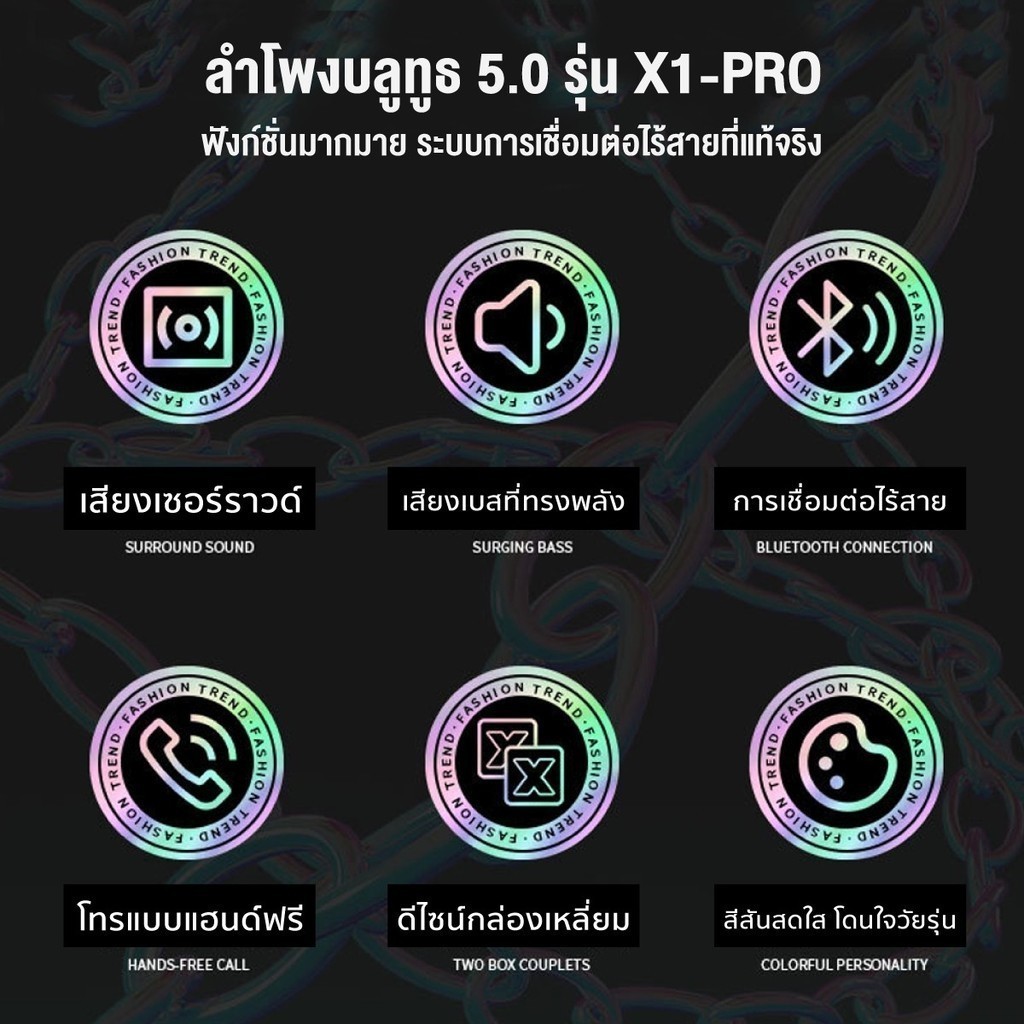 [ชิ้นที่สอง 0 ฿] JISJIA ลําโพงมินิบลูทูธX1 ลำโพงบลูทูธ 360 ° เทคโนโลยีบลูทูธ5.0 เบสดีเยี่ยม รองรับเพลงและโทร ลําโพงพกพา