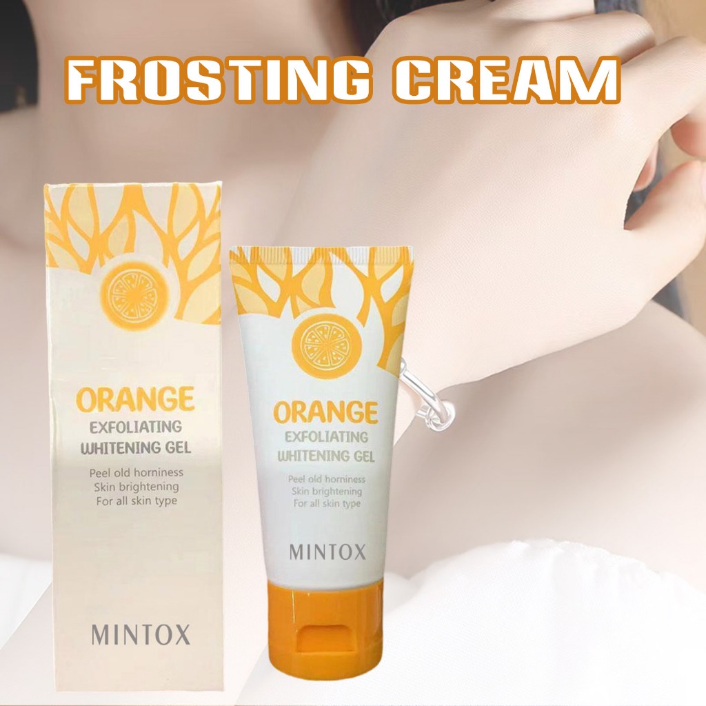 (จัดส่ง 24 ชั่วโมง) Orange exfoliating white gel สครับไม่ระคายเคืองธรรมชาติสําหรับทําความสะอาดผิวหน้าและดูแลผิว