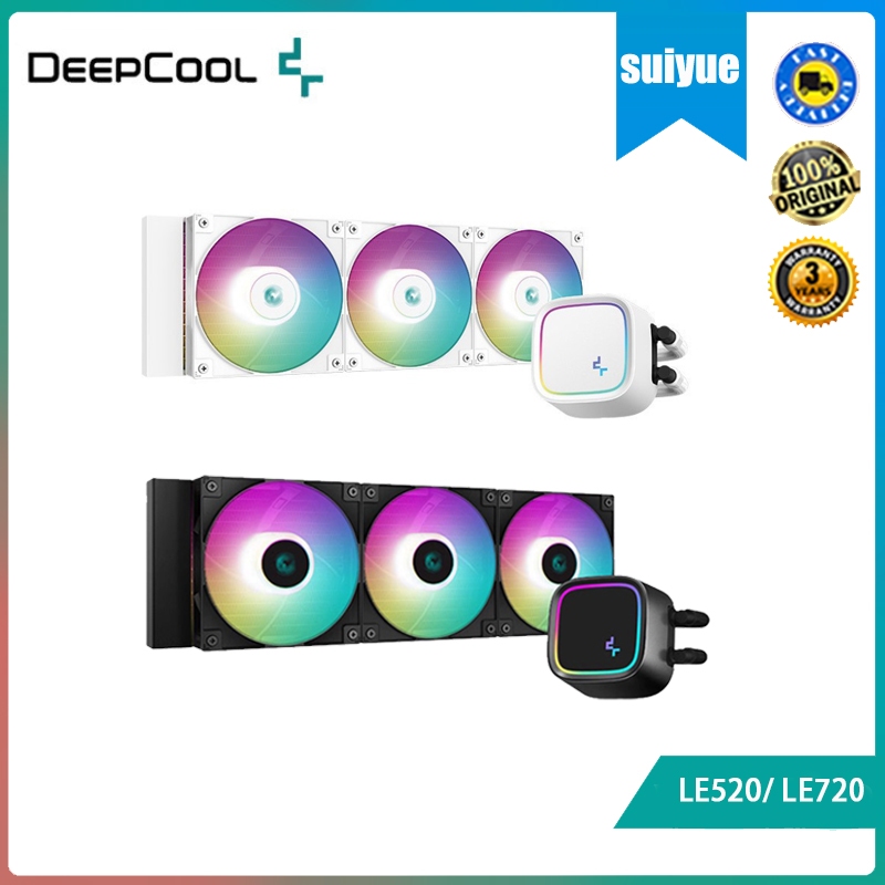 Deepcool LE520 และ LE720 AIO cpu Liquid Cooler| แบริ่งไฮโดร| อลูมิเนียม| Argb| แบล็คแอนด์ไวท์