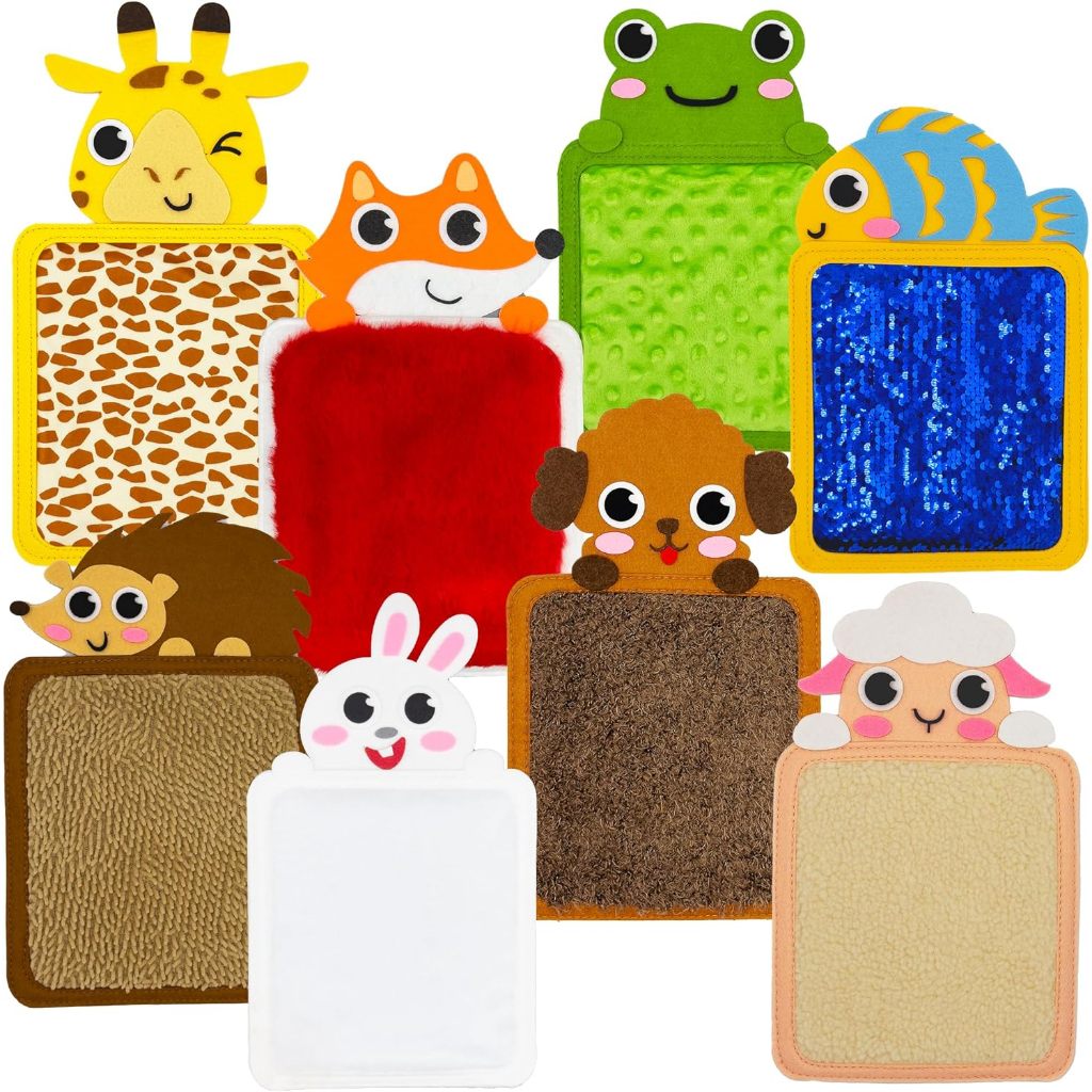 Felt Sensory Mats สําหรับออทิสติกเด็กการ์ตูนสัตว์ความรู้ความเข้าใจกระเบื้องพื้นผิวแผ่นพัฒนาการก่อนวัยเรียนการศึกษาของเล่น