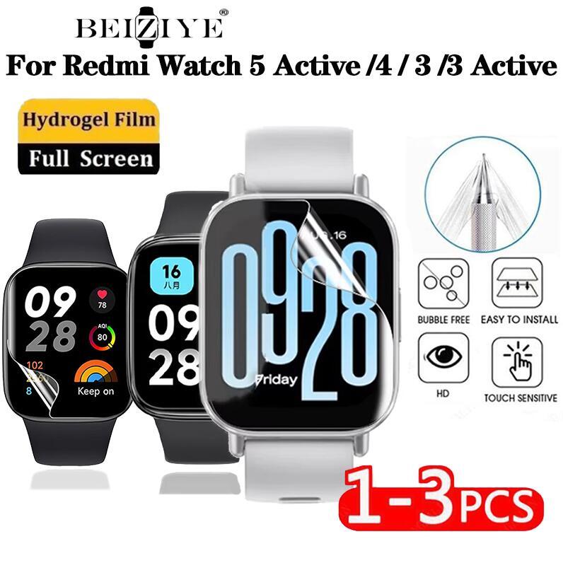 9dโค้งhydrogelฟิล์มสําหรับxiaomi Redmiนาฬิกา 5 Active Smartwatchอุปกรณ์เสริมโค้งSoft Screen Protector Redmiนาฬิกา 3 ActiveWatch 3/3 Liteไม่แก้ว