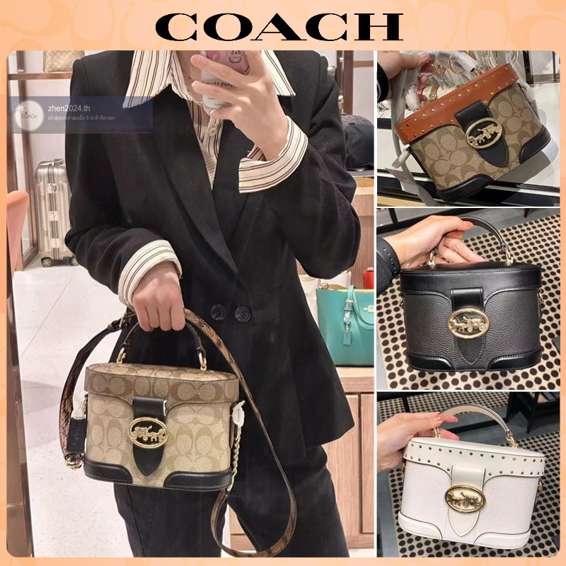 พร้อมส่ง ,ของแท้ % Coac h C5504 C5503 C5506 C7231 Georgie Gem Messenger กระเป๋าสะพายสตรี，กระเป๋าเครื่องสำอาง，กระเป๋าถือ
