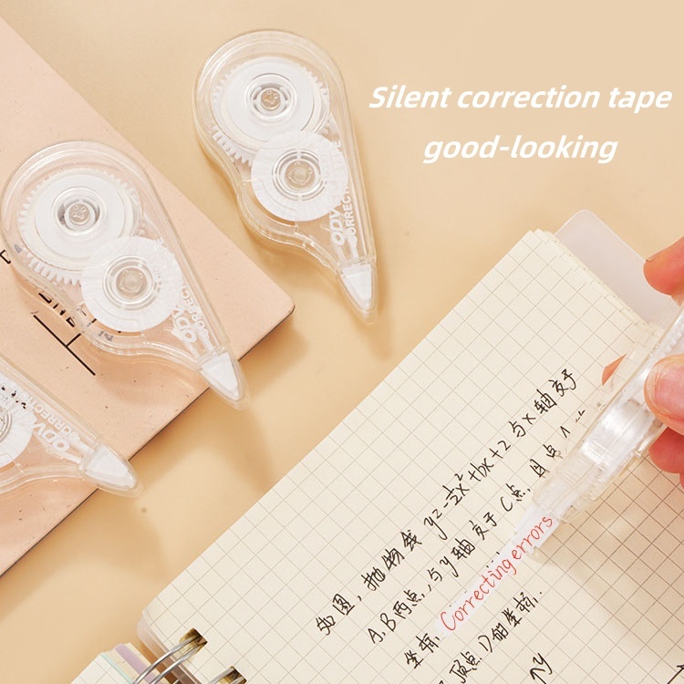 Stand Up Simple Transparent Correction Tape น่ารักแบบพกพาเทปแก้ไขนักเรียน Office Correction เทปเครื่องเขียน WJ271