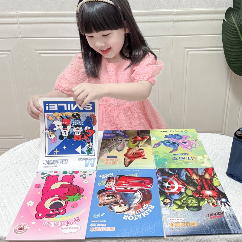 สมุดสีเด็ก (ชุด6เล่ม) สอนคำศัพท์ สมุดระบายสี Disney รูปที่ 2