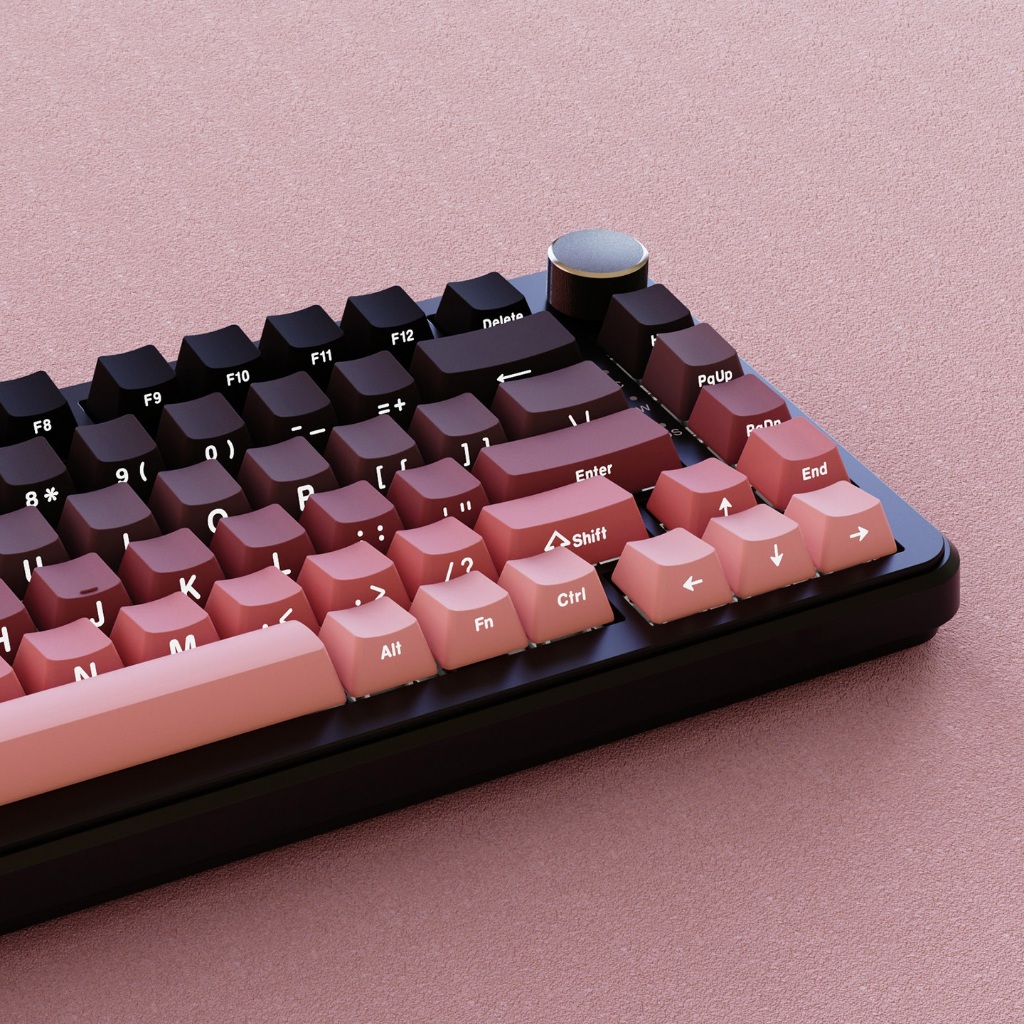 Xvx Gradient Side Print Keycaps Blackberry Double Shot PBT Keycaps Wooting Magnetic Linear Switch ครบชุด (136 คีย์)