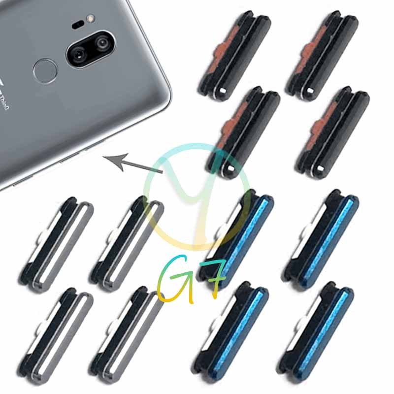 1set=4pcs สําหรับ LG G7 ThinQ ปุ่มปรับระดับเสียงปุ่มด้านข้าง + ชุดกุญแจเปิด/ปิดไฟ
