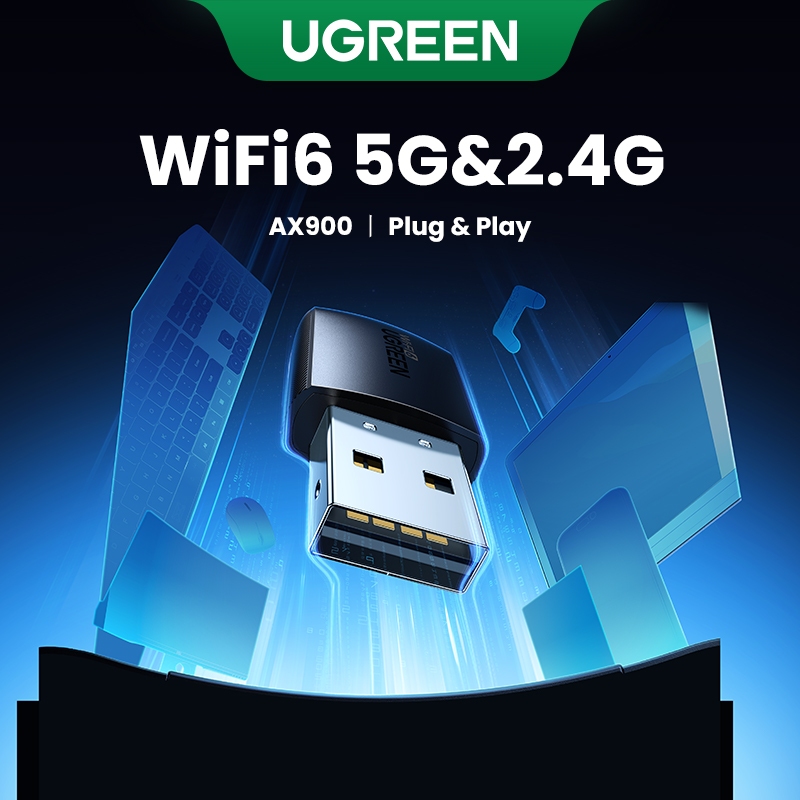 Ugreen อะแดปเตอร์ WiFi AC650/AC900 5G & 2.4G WiFi USB Ethernet สําหรับแล็ปท็อปพีซีเดสก์ท็อป Windows 