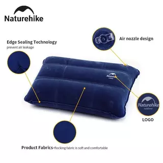 Naturehike เดินป่าธรรมชาติ หมอนลมแบบพกพาพับพองท่องเที่ยวกลางแจ้งนอนอุปกรณ์ตั้งแคมป์ ปลอบโยน หมอนเบา