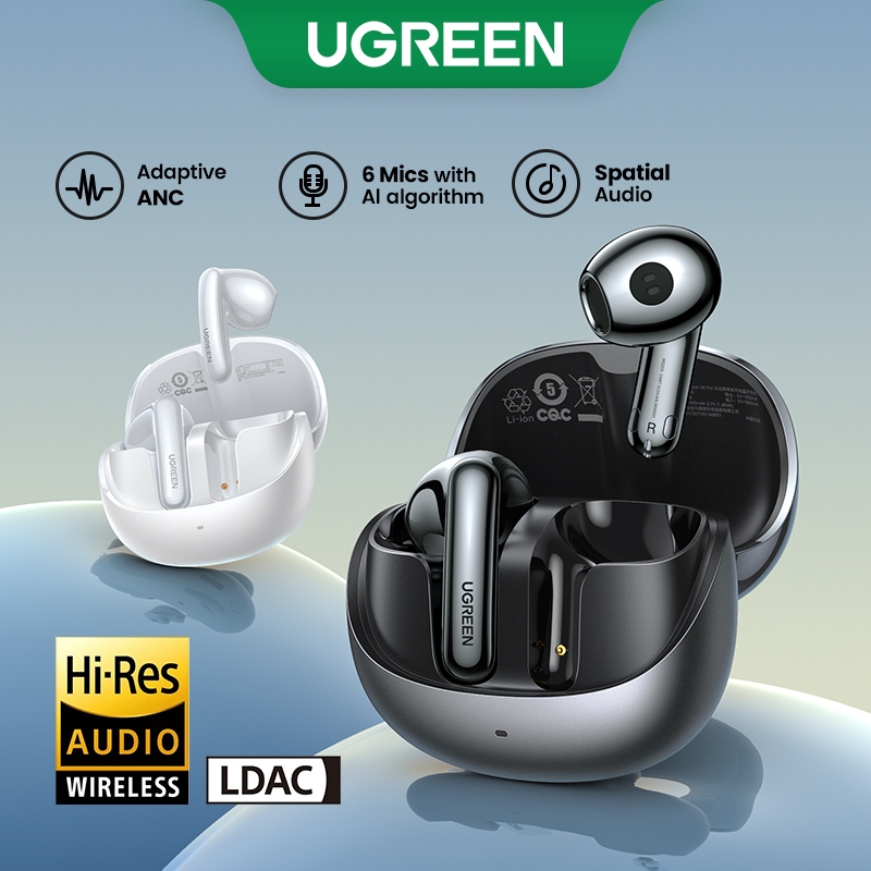 UGREEN หูฟังเปิดหู HiTune H6 Pro ตัดเสียงรบกวน  ANC & ENC เทคโนโลยีการเข้ารหัสเสียง LDAC หูฟังบลูทูธ