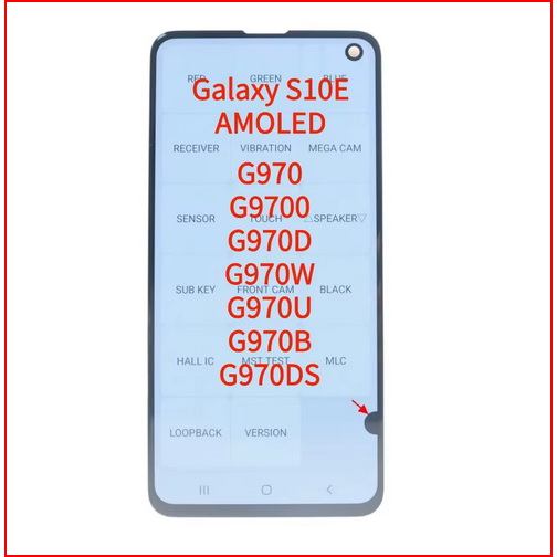 SAMSUNG 5.8 "SUPER AMOLEDพร้อมจุดสีดํารอยขีดข่วนสําหรับSamsung Galaxy S10e G970 G970F G970U G970Wจอแ