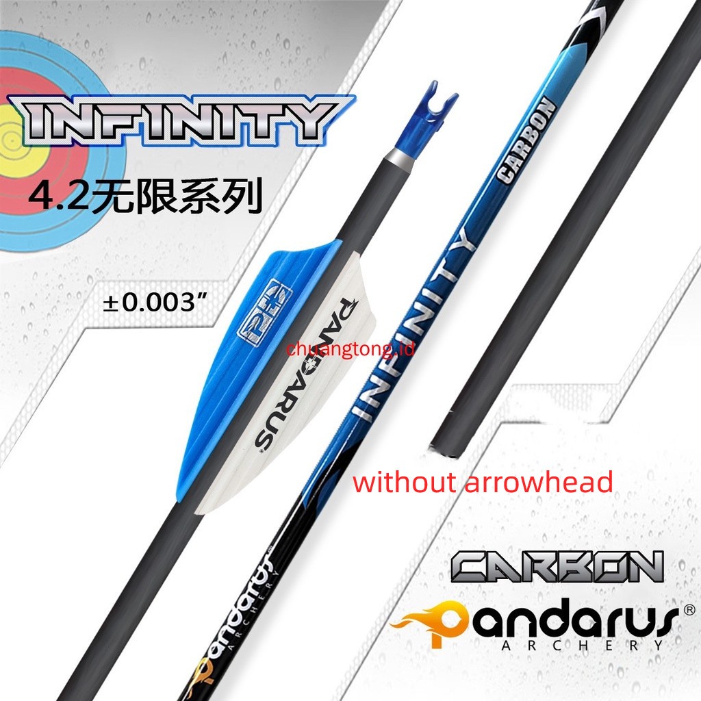 Pandarus ID4.2 ลูกศรคาร์บอนบริสุทธิ์ INFINIYY ตรง : +/- .003 กระดูกสันหลัง:400 -1300 6 ชิ้น