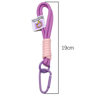 สายคล้องกุญแจไนลอนถัก 19 ซม. สำหรับ DIY ตกแต่งกระเป๋าเป้และพวงกุญแจ 1 ชิ้น