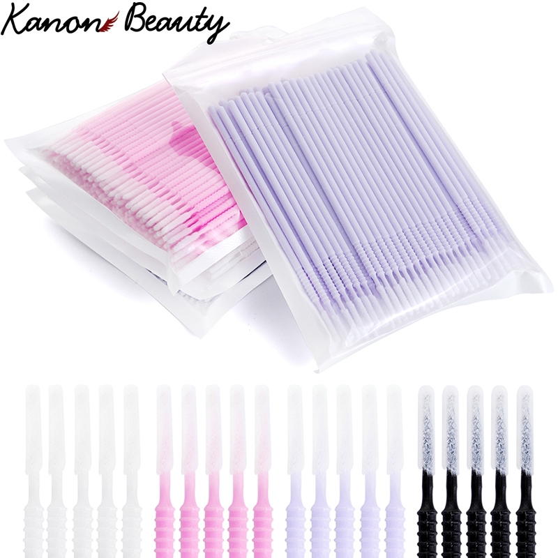 Lash Extension ทําความสะอาด Swabs สําหรับ Eye Makeup Removal เหมาะสําหรับขนตาแปรงริมฝีปากเครื่องมือความงาม