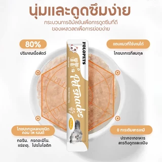 FOLOPETS ขนมแมว 16 กรัม อาหารเปียกแมว แมวโต โต ฝึกความอ้วน ให้รางวัล
