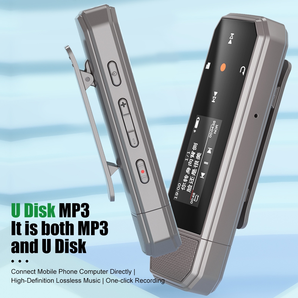 Ruizu X80 เครื่องเล่นเพลง 64G U Disk HiFi Lossless บลูทูธ MP3 พร้อมคลิปสนับสนุนการบันทึกแฟ้ม Transfer Pedometer แบบพกพา Walkman