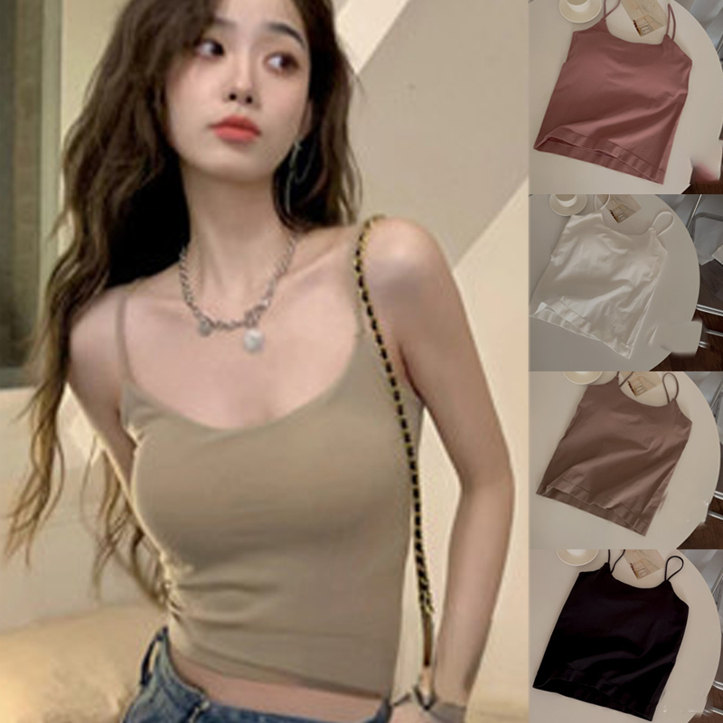 พร้อมส่ง MSD เสื้อกั๊กผู้หญิง พร้อมแผ่นรองหน้าอก เซ็กซี่ เชือกแขวนคอ สีทึบ เสื้อกั๊ก มีสีต่างๆให้เลือก
