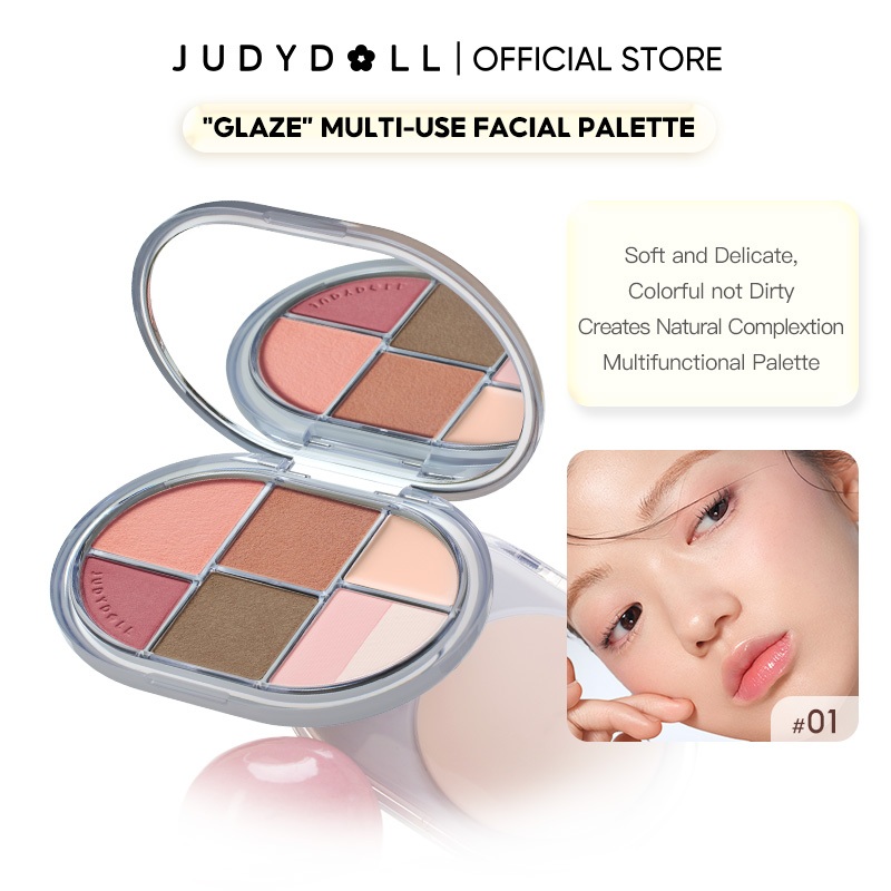 Judydoll Glaze Beauty 6-Color Multi-Functional Facial แผ่นที่ครอบคลุม