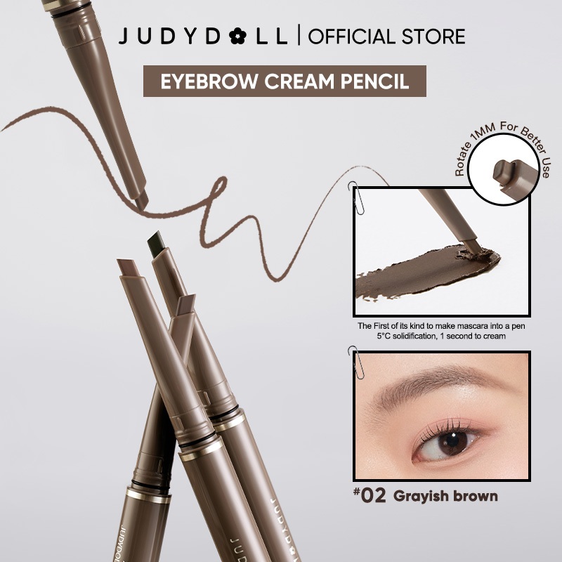 Judydoll Eyebrow Cream Pencil ครีมเขียนคิ้ว+ดินสอเขียนคิ้ว เครื่องสำอางดอลลี่ Color Holding 150mg