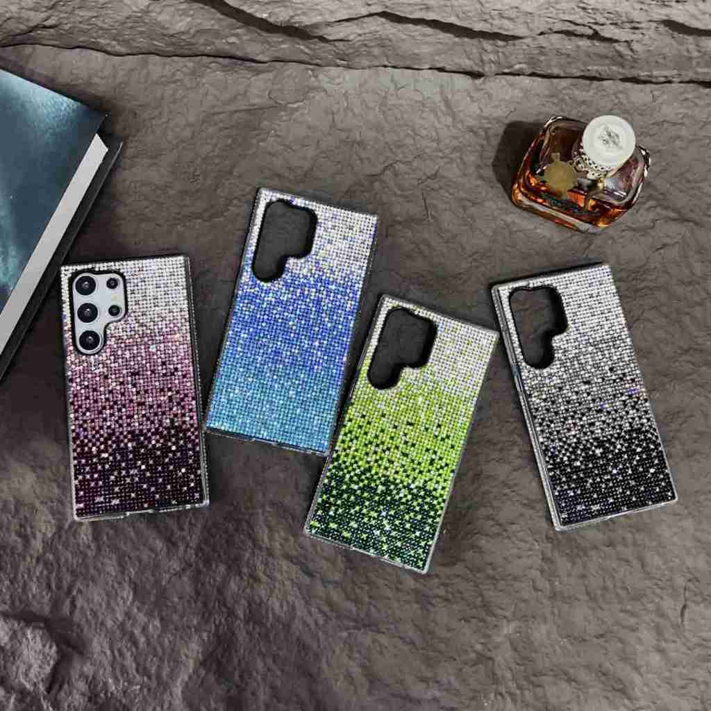 สําหรับsasmungกรณีgradientแฟลชเพชรสําหรับgalaxy S10 S20 S21 S22 S23 S24 Plus Ultraหมายเหตุ10 20 Ultra High-Endฝาครอบโทรศัพท์ปลอก