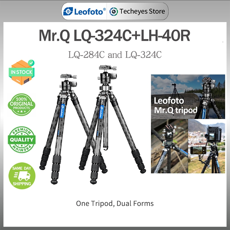 Leofoto ขาตั้งกล้อง LQ-284C พร้อม LH-30 หัวบอลสําหรับกล้องชุดคาร์บอนไฟเบอร์