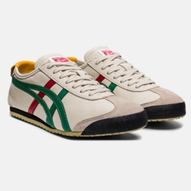 ONITSUKA TIGER ClassicOnitsuka Tiger MEXICO 66 Beige Green Red Low Top รองเท้าผ้าใบ Unisex