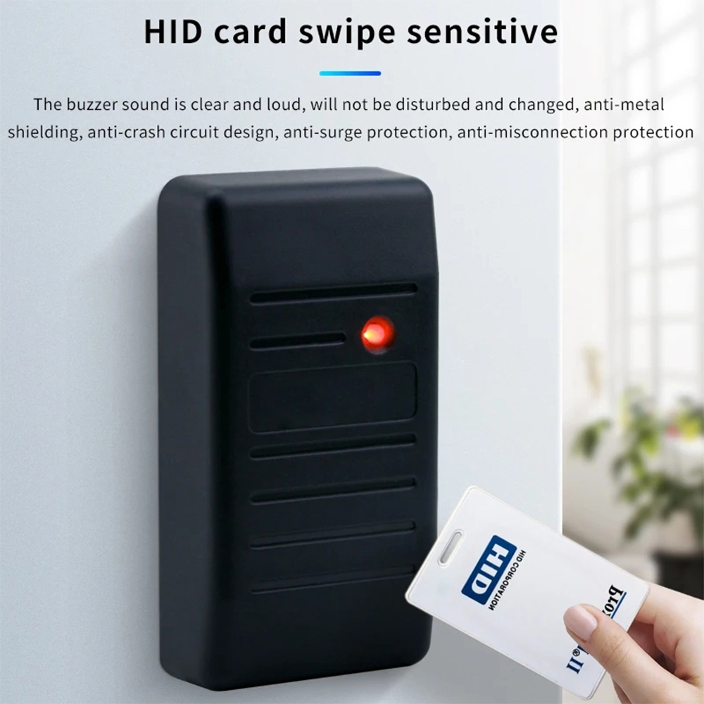 เครื่องอ่านการ์ดควบคุมการเข้าถึง HID กันน้ํา Wigand 26 ~ 37 การสื่อสาร