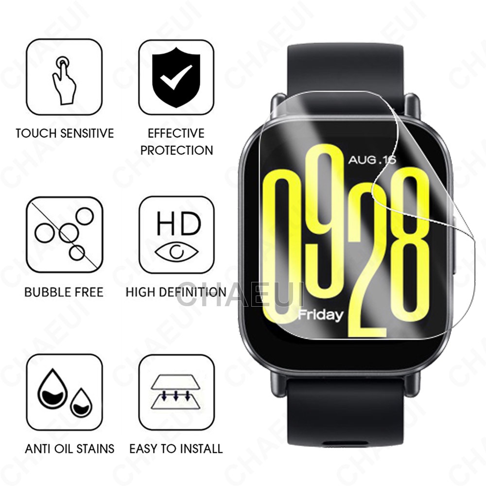 ฟิล์มป้องกัน Soft Full Cover Clear Screen Protector สําหรับ Redmi Watch 6 5 Active 4 3 2 Lite / Mi Watch Lite / Poco Watch