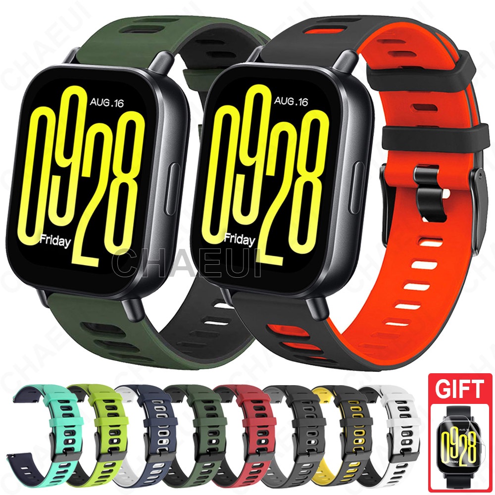สร้อยข้อมือสายรัดซิลิโคนอุปกรณ์เสริมวงสีคู่สําหรับ Redmi Watch 5 Active Lite