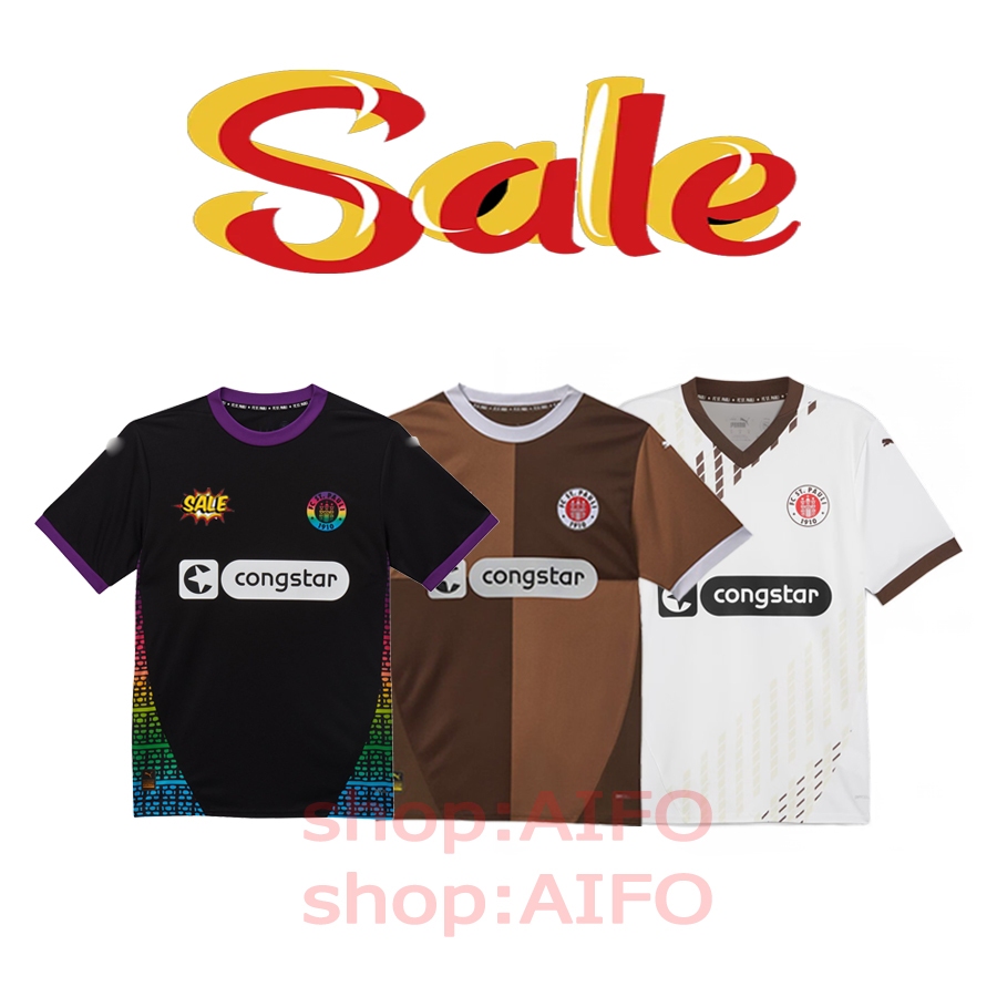 St Pauli Jersey 23/24/25 Soccer Football Home Away Jersey Soccer Football Jersey Men Sports T-shirt Top Quality Fans Version