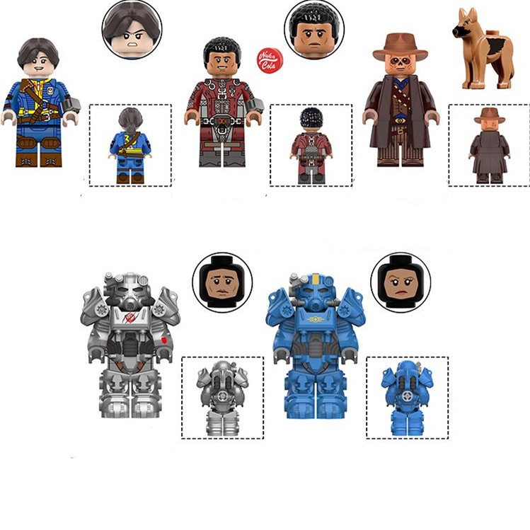 Building Block Fallout Shelter T60 Power Armor Figure Cooper Howard Maximus Lucy Block ของเล่น MY701
