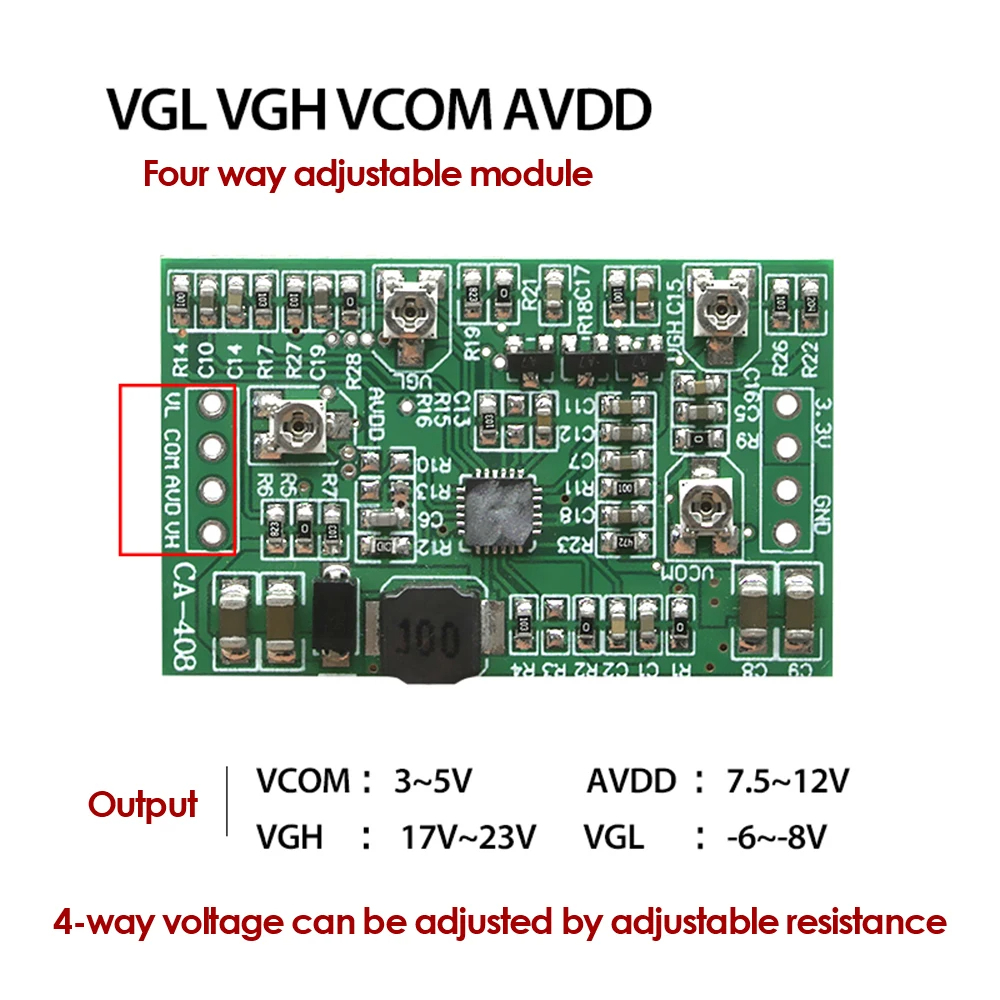 Ca-408 CA-508 Step UP โมดูล 4CH เอาต์พุต TFT Backlight Driver Boost บอร์ดปรับ 12V อินพุต Power Supply Board หน้าจอ LCD โมดูล TCON