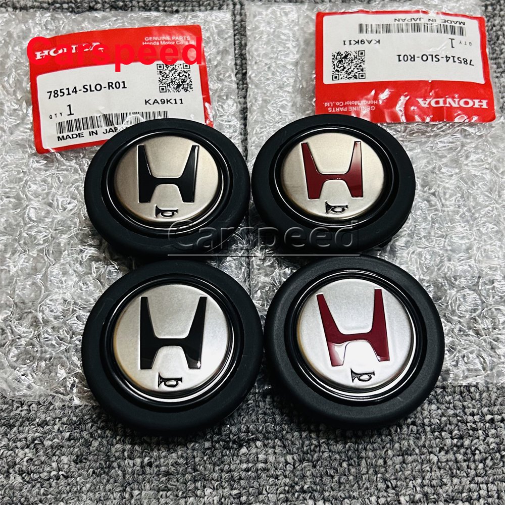 รถดัดแปลงพวงมาลัยฮอร์นปุ่ม JDM ABS Racing Horn Wwitch Push Cover Universal H Horn หมวกพวงมาลัยอะไหล่รถยนต์ตกแต่ง