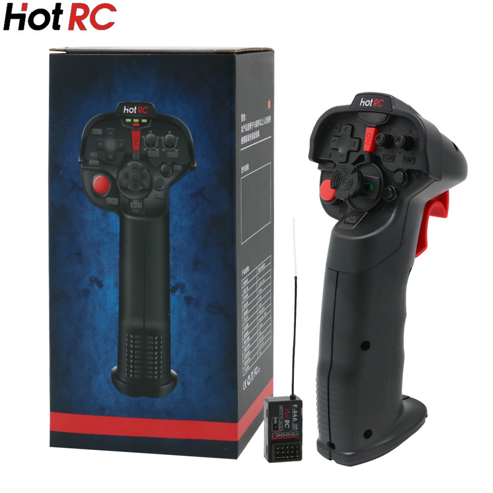 HotRC DS-4A 2.4G 4 ช่องมือเดียว RC วิทยุเครื่องส่งสัญญาณ 4Ch สําหรับ RC รถเรือ Drone เครื่องบิน